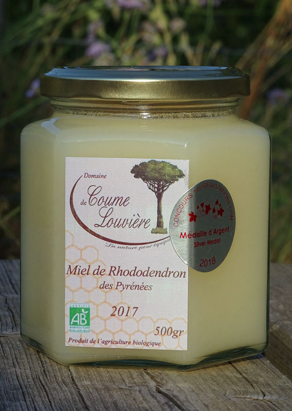 Miel de Rhododendron des Pyrénées - Bio - en pot de 500g - récolte 2017