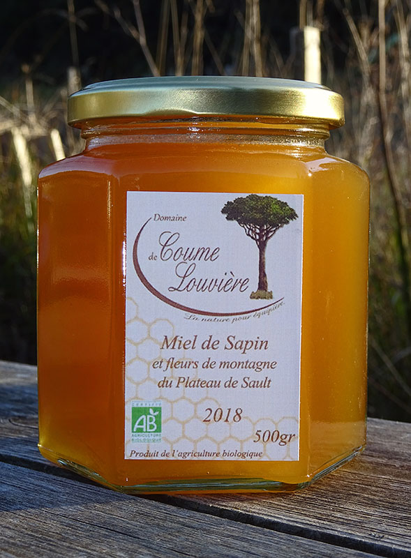 Miel de Sapin et Fleurs du Plateau de Sault Bio en pot de 500g